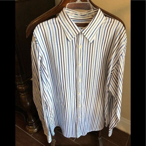 Perry Ellis long sleeved button down large - Picture 1 of 5